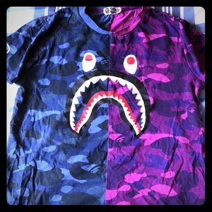 Bathing ape (Bape) tee Navy/purple Camo